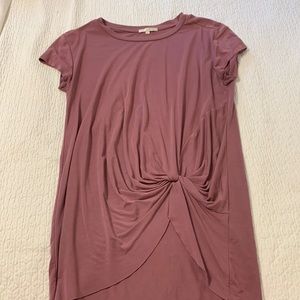 Purple T-shirt with tie knot detailing